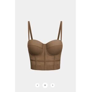 NWT Micas Mesh Underwire Bustier Top Sz L